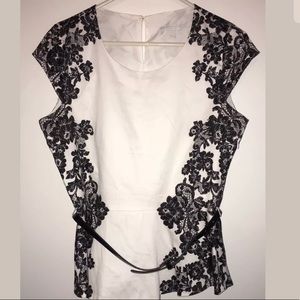 New York & Co Sleeveless Top Sz Sm Black & White